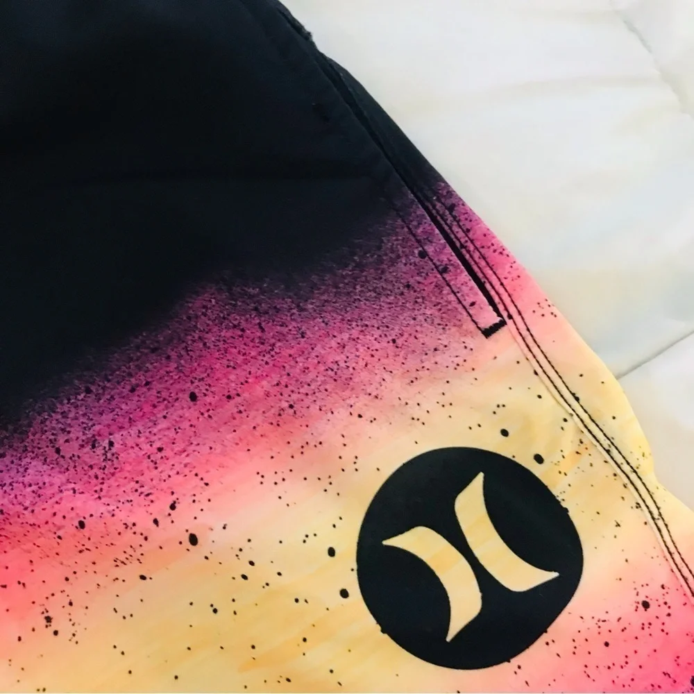 Hurley Phantom Ray Stretch Boardshorts Swim Trunks Shorts Black Pink Men’s 34